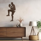 SIGNLEADER Metal Wall Art Decor - Baseball Pitcher Sport Minimalist Modern Abstract Wall Sculpture Hanging Home Decoration for Living Room, Bedroom, Bathroom, Kitchen, Studio, Outdoor - 24" Bronze
