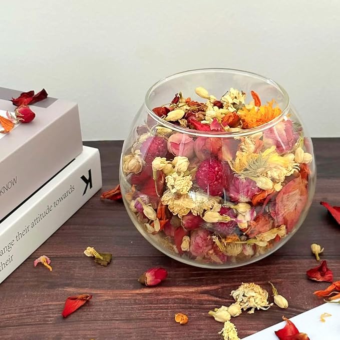Valentine Potpourri Bowl Filler, Rose Scented Potpourri Bowl Filler with Dried Flowers, Spring Potpourris Gifts for Natural Home Decor, Birthday, Valentine’s Day, Mother’s Day, Housewarming, Holiday
