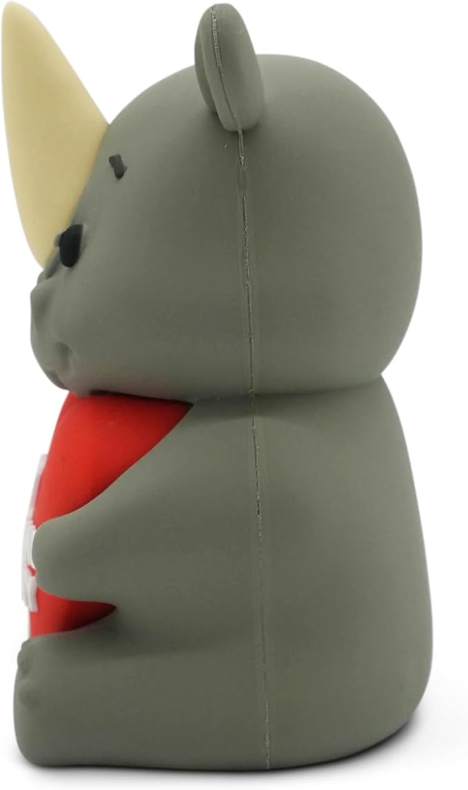 Sweethearts Figurine – Miniature Home Accent, Small Tabletop Ornament for Shelf, Desk, or Living Room Décor – Rhino