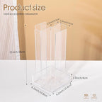 OAOLEER Acrylic Scrunchie Holder Organizer with drawer, Hair Ties Display Stand, 4 Tier Hair Accessories Organizer Storage for Bracelets Bangle Watches (Type C)