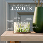 HomeWorx by SLATKIN + CO. Candle- Lily of The Valley, 18 oz. Premium Scented Candle - 30-55 Hours Burn Time