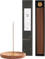 Zen Tibetan Sandalwood Incense Sticks with Holder, Low Smoke 50 Min Burn – Stress Relief, Yoga & Meditation Relaxation, 50g (95-100 Sticks) Eco-Friendly Packaging