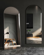 Arched Full Length Mirror, Floor Mirror with Stand, 30"x71" Large Mirror, Wall Mirror Full Length, Black Floor Length Mirror, Body Floor Mirror, Wall Mounted Mirror for Bedroom, Black