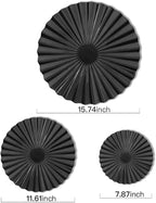 ITrixgan 7 Pieces Black Wall Art Metal Modern Round Large Sunburst Hanging Wall Decor Above Bed TV for Home Office Bedroom Living Room