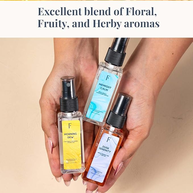Folkulture Luxury Room Spray Odor Eliminator - Set of 3 (5.1 Fl Oz) | Non Toxic,Long Lasting Lavender, Vanilla Room Spray Or Deodorizer For Relaxation, Bath & Body Works, Home, Guest-Room Essentials