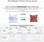 MoonRest® Synthetic Down Alternative 13x20 Lumbar Pillow Insert Form, for Decorative Throw Pillow, Sofa, Cushions, Body and Bed - Pack of 2- Size 13 x 20”