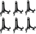 Artliving 10 Inch Black 6pcs/Set Plastic Easels Plate Display Stands Picture Frame Stand Holder