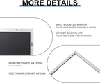 36" x 40"Bathroom Mirror, Silver Rectangle Corner Wall Mirror with Metal Frame, Decorative Rectangular Vanity Mirror for Bedroom Bathroom Living Room Entryway (Horizontal/Vertical)