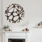SIGNLEADER Metal Wall Art Decor Abstract Circle Minimalist Modern Abstract Wall Sculpture Hangings Home Decoration for Living Room, Bedroom, Bathroom, Kitchen, Outdoor - 24" Bronze
