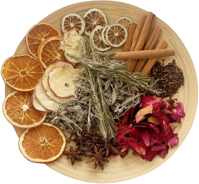 Simmering Potpourri, Simmer Pot Potpourri - Dried Orange Slices, Cinnamon, Cloves, Apple Slice, Rosemary, Apple Slice, Perfect Christmas House Warming Hostess Gift