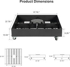 PURPLE LEAF Patio Umbrella Base WK4500 with 4 Lockable Wheels 1100 lbs High Capacity Heavy-Duty Cantilever Offset Steel Weighted Base