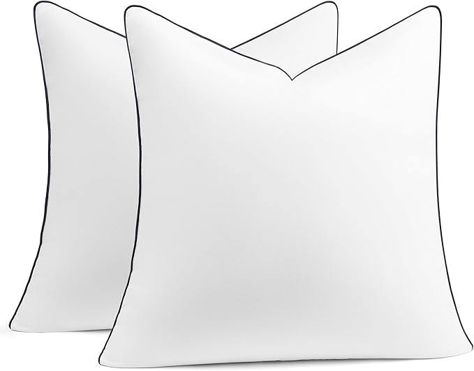 puredown® 18x18 Pillow Inserts Set of 2, Fluffy Overfilled Down Alternative Decorative Pillows, Soft Plush Throw Pillows for Couch, Sofa, Bed and Home Decor