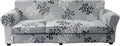 KRFOONN 3 Piece Stretch Sofa Couch Covers for 2 Cushion Couches Printed Sofa Loveseat Slipcover with 2 Separate Seat Cushion Covers Washable Sofa Slip Covers Furniture Protector (Loveseat, 02), Medium