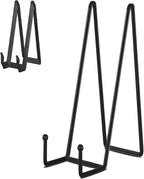 IBosins 5 Pack 14 Inch Plate Holder Display Stands, Large Metal Black Frame Stand for Picture, Book, Photo Easel, Creation, Collectibles