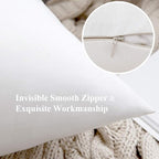 MIULEE Pack of 2 Decorative Outdoor Solid Waterproof Throw Pillow Covers Christmas Euro Sham Faux Linen Garden Farmhouse Cushion Cases for Patio Tent Balcony Couch Sofa 26x26 Inch White