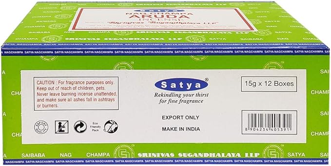 Aruda Incense Sticks and Incense Stick Holder Bundle Insence Insense Satya Incense