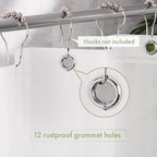 AmazerBath Shower Curtain Liner, 72x72 Plastic Frosted Shower Liner, Cute PEVA Shower Curtain Liners, Waterproof Vinyl Shower Curtain Liner with 3 Magnets, Lightweight Shower Curtains for Bathroom