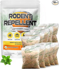 Rodent Repellent, Mouse Repellent Pouches, Mice Repellent Indoor, Mouse Deterrent Outdoor, Rat Repellent, Extra-Strength Rodent-Repelling Pouch, Peppermint to Keep Mice Away from Garage-10P