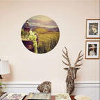 Ceramic Display Plate, Wine Ceramic Hanging Decorative Plate, Italy Tuscany Landscape Rural Vineyard, 7 Inch, Household Custom Ceramic Plate, Green Black Brown