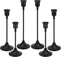 Black Candlestick Holders Taper Metal Candle Sticks Holder for Dining Table, Vintage Candelabra Tall Candle Stand for Tapered Candles, Decorative Centerpiece for Wedding Christmas Party Anniversary