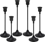 Black Candlestick Holders Taper Metal Candle Sticks Holder for Dining Table, Vintage Candelabra Tall Candle Stand for Tapered Candles, Decorative Centerpiece for Wedding Christmas Party Anniversary