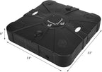 Tangkula Cantilever Offset Patio Umbrella Base Weight Stand with Wheels, 260lbs Wet Sand Filled Weight, Square Heavy Duty Outdoor Umbrella Base Plate w/Crossbar, Umbrella Stand Base