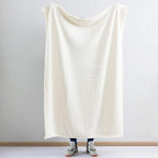 Ultra Soft Fleece Sherpa Blanket King Size, Lightweight Cozy Pattern Reversible Bed Blanket for All Season, Antique White, 104”x90”