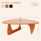 Coffee Tables Wood Small Farmhouse Coffee Table Mid-Century Modern Wood Center Table for Living Room, Walnut, 35 Inch