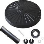 EliteShade USA Umbrella Base Stand Market Patio Outdoor Heavy Duty Umbrella Holder with Concave Radial Pattern,Black