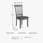 Signature Design by Ashley Shullden Casual Dining Room Side Chair with Spindle Back, 2 Count, Gray