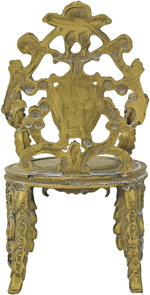 Alloy French Retro Style Desktop Decoration Ornament with Crystal Accents, Decorative Miniature Model Sculpture, Desktop Display and Collection of handicrafts, 5.9 x 2.67 x 2.36 Inches (Art Deco C)