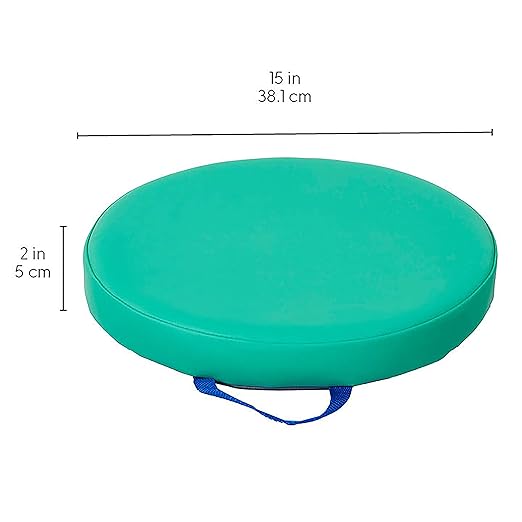 SoftScape Classpack 15 inch Round Floor Cushions with Handles; Flexible Seating for Daycare, Preschool, Classroom, Library and More; 2 inch Thick Deluxe Foam (24-Piece) - Contemporary, 13773-CT