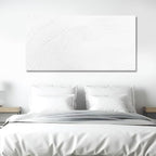 NBAODAN White Abstract Canvas Wall Art for Living Room Minimalist Home Decor Textured Wall Decor Line Art Oil Painting for Bedroom Dining Room 24x48 Inch