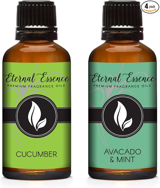 Eternal Essence Oils 2 Pack 30ml Premium Fragrance Oil - Avocado Mint & Cucumber - for Candle, Soap Making, Aromatherapy, Diffusers, Home Care, & Humidifiers