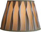 10x16x11 Beige/White Pinched Pleat Shantung Lampshade with Brass Spider fitter - Perfect for table and Floor lamps - Large, Beige/White
