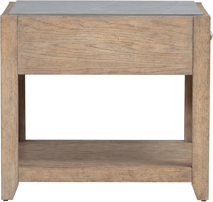 Liberty Furniture Millstone 3 Piece Living Room Set with Tile Top Cocktail Table, 2 End Tables - Nutmeg Oak Wood