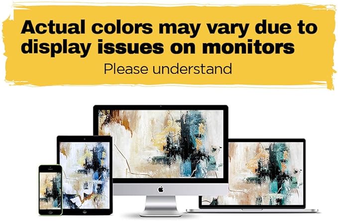 Canvas Wall Art Abstract Large Wall Decor Living Room Framed Pictures for Bedroom Yellow Teal Artwork for Walls Home Decor