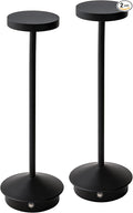Orbit LED Cordless USB-C Re-Chargeable Desk Lamp, 5200mAh Battery Operated with 3 Color Temperature 2700K-3000K-3500K and Fingertip Touch On/Off Plus Dimming in Black (Pack of 2)