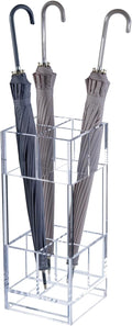 MyGift Premium Clear Acrylic Umbrella Holder Rack, Freestanding Commercial Grade Hotel Style Stand for Long and Short Umbrellas Home Storage