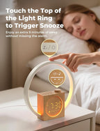 LIORQUE Sunrise Alarm Clock, Wake up Light with White Noise for Heavy Sleepers, Adjustable Sleep Timer, Volume&Brightness, Night Light with Dynamic Colors, 30 Sleep Sounds for Baby Kids Adults