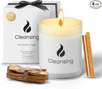 Natur IX Cleansing Scented Candles for Home | Sage & Palo Santo | Natural Non Toxic Soy Candles with Essential Oils | 50 H Long Burning | (Cleansing | Palo Santo & Sage)