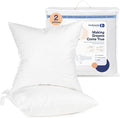 Continental Bedding Throw Pillow Inserts - 26x26, Set of 2, 80% White Goose Down & 20% Feather Fill - Soft Decorative Euro Pillows for Couch, Bed, Sofa & Living Room - Luxurious Comfort & Support