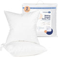 Continental Bedding | 50/50 Down and Feather Blend Throw Pillow Insert | 100% Cotton 250TC Shell | Medium Loft Decorative Cushion | 16x16 | 2 Pack