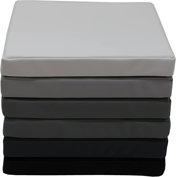 Factory Direct Partners SoftScape 15 inch Square Classroom Floor Cushions with Handles; Flex Seating for Daycare, Preschool, Playroom; 2 inch Thick Deluxe Foam (6-Piece) - Gray/Light Gray, 12228-GYLG