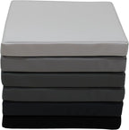 Factory Direct Partners SoftScape 15 inch Square Classroom Floor Cushions with Handles; Flex Seating for Daycare, Preschool, Playroom; 2 inch Thick Deluxe Foam (6-Piece) - Gray/Light Gray, 12228-GYLG