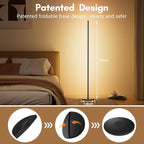 luckystyle Smart RGB+IC Corner Floor Lamp,Bright LED Tall Modern Floor Lamp with APP and Remote,Ambient Lighting Color Changing Standing Lamps with Music Mode and Timing for Living Room,Bedroom,Party