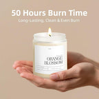Orange Blossom Candles for Home Scented, Natural Soy Wax Aromatherapy Non Toxic Candle for Stress Relief, Long Burning & Lasting Candle Gifts for Halloween, Birthday, Christmas, Thanksgiving