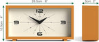JONES CLOCKS® Odeon Desk Clock | Modern Rectangular Design | Mustard Yellow | Stylish Retro Look for Shelf, Table, Mantel or Bedside