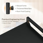 HOOBRO Bookshelf, 4-Tier Industrial Bookcase, Book Shelf Storage Organizer, Small Bookshelf with Metal Frame for Living Room, Bedroom, Home Office, Kitchen, Black BB40SJ01