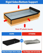 Under Bed Storage Containers, Low Profile Underbed Storage Bin 4.5 Inches Tall Clothes Storage Organizer With Rigid Side & Bottom, Shallow Thin Under Couch Dresser Storage Dorm With Lid - 2Pcs Black